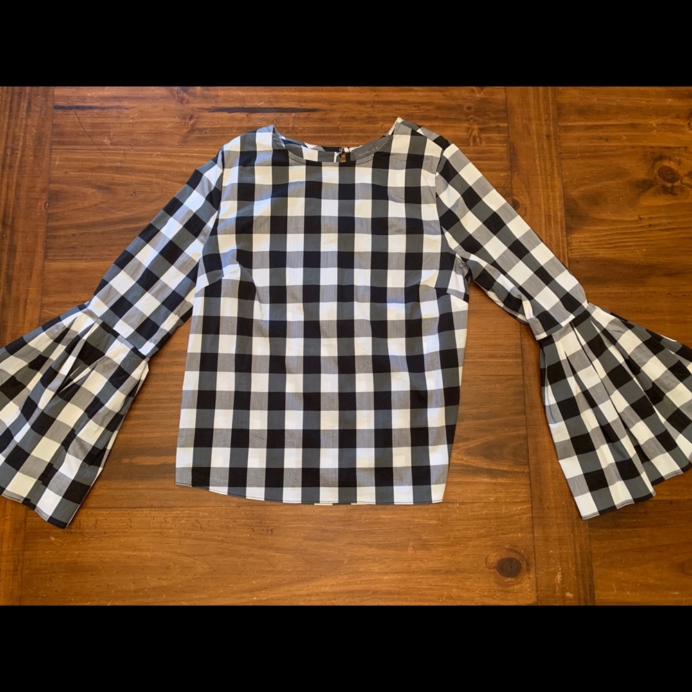 Evereve buffalo plaid top - Picture 2 of 4